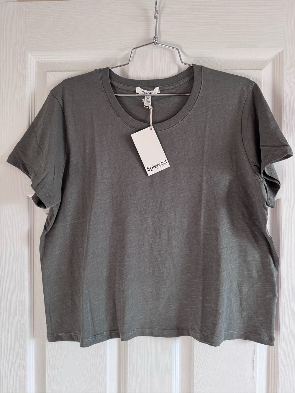 Splendid Women's Short Sleeve Crewneck Tee — Size XL- Green